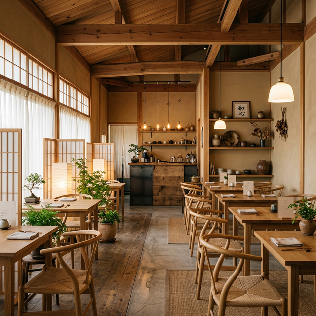 和み食堂 太郎の温かみのある店内空間